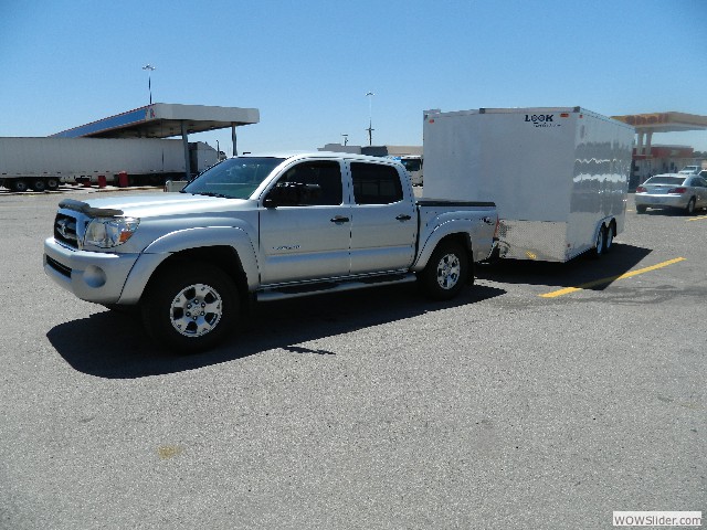 Mark's truck and tailer on its first tour