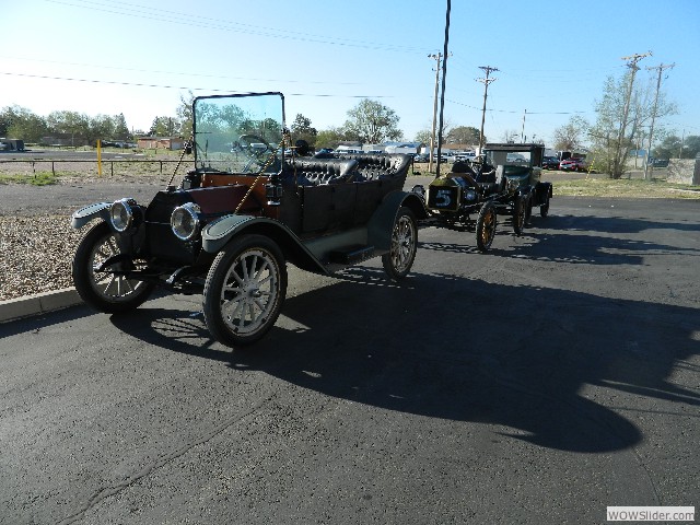 Joing the Tin Lizzies from Amarillo were a 1913 Buick, a 1914 Model T speedster, and a 1926 Model T coupe