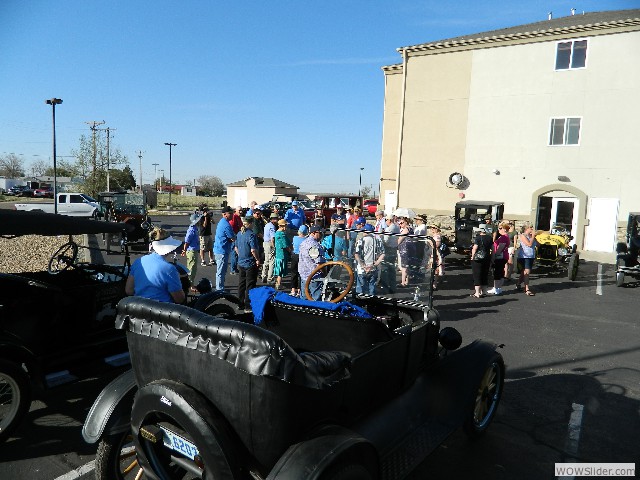 Everyone assembled for the pre-tour instructions