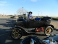 Marilyn preparing her 1920 Model T touring car