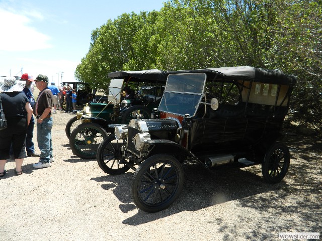 Skip's 1914 touring with the Azevedo's 1912 Model T touring car behind