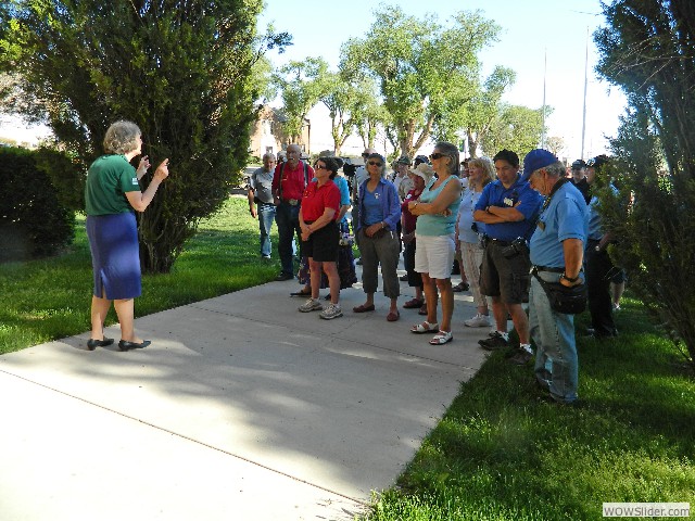 Ready to enter the administration building