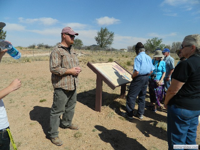 George describing the history of the site and former gravel pit