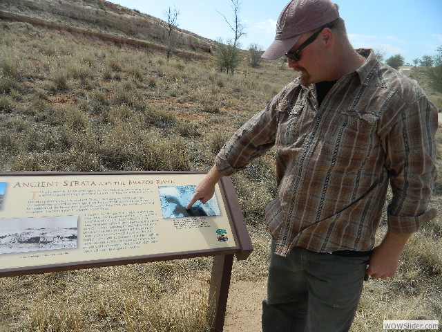 George descibing the geologic layering and body of water that was there as recently as the 1960's