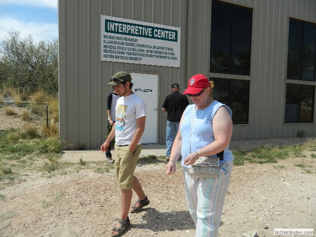 Ethan and Sharon leaving the Interpretive Center
