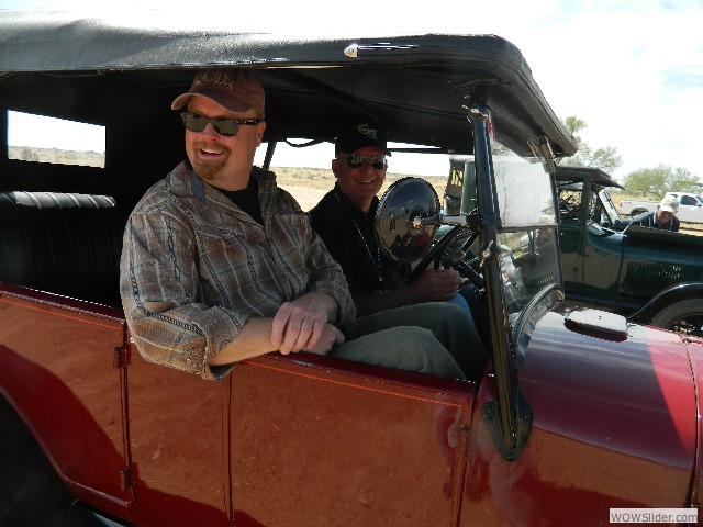 Kirk gave George Crawford a ride in his 1927 touring car