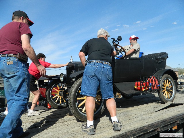 Backing up the touring car