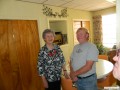 Shirley Broad (Ken's wife) in preserved kitchen with Ken Hanson (Amarillo)