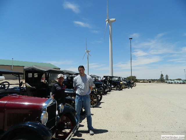 Orlando with James Fitts, the Caprock Wind Farm manager and our tour guide