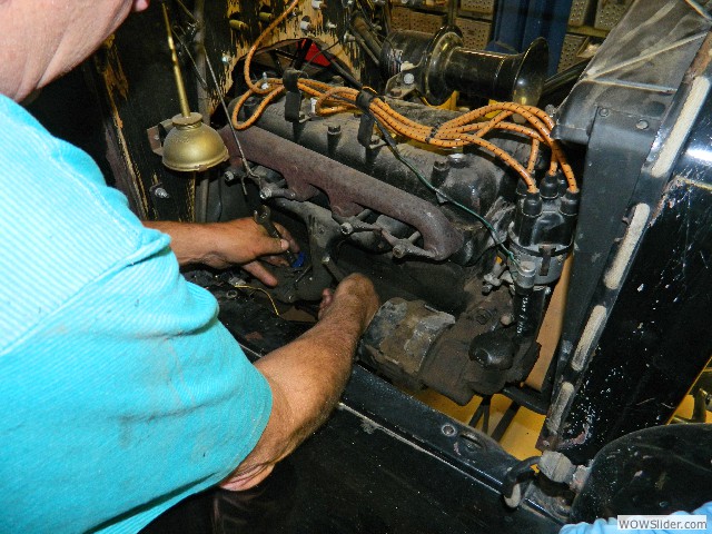 Michael removing his carburetor