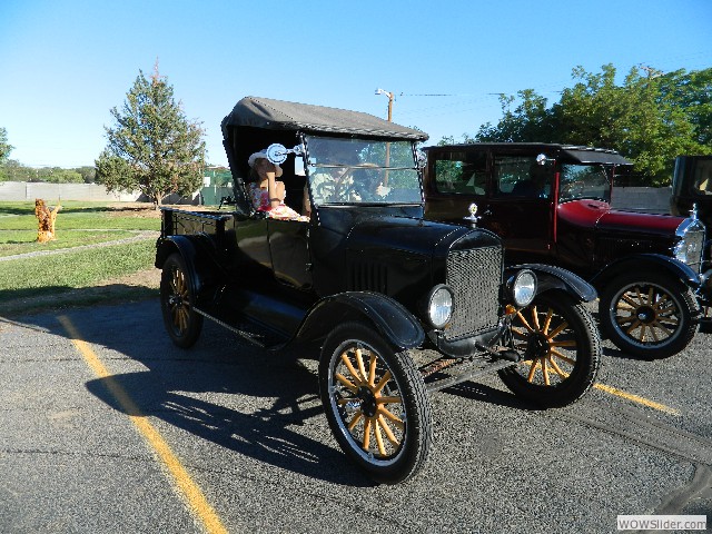 Ken and Kassandra arrive in their 1923 pickup truck