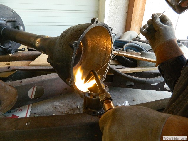 Bob brazing the filler in place