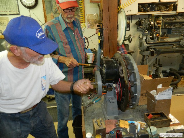 Paul checking a coil