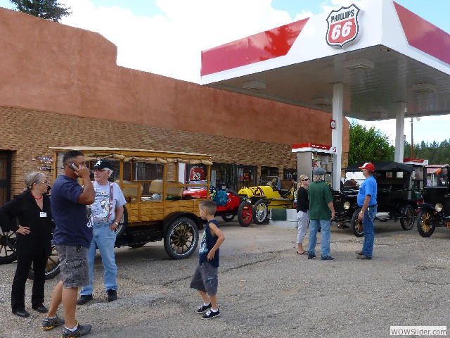 Stopping for gas on the way back to the hotel