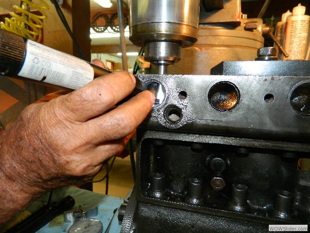 Close-up of the alignment tool