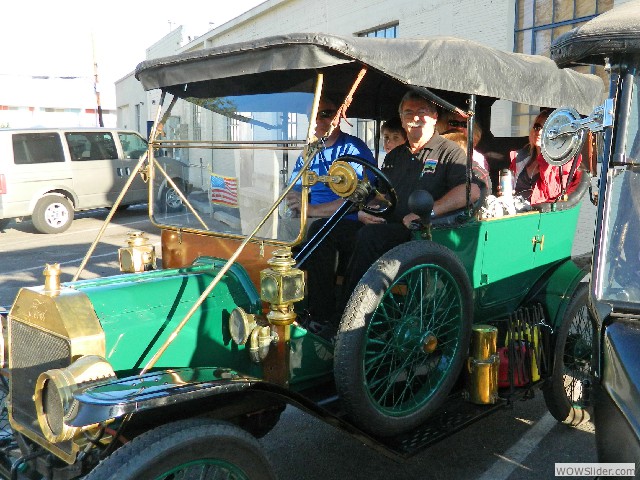 The Azevedo's and family arrived in the 1912 touring car