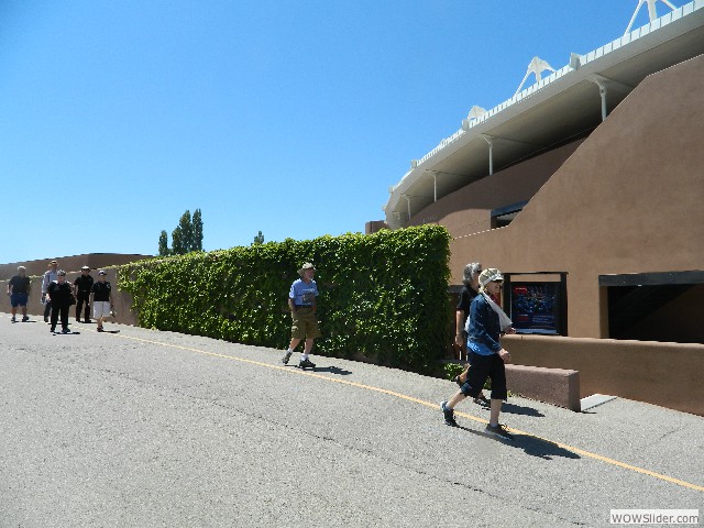 Walking to the lunch area