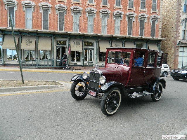 Dean took the mayor on a ride around the plaza area!