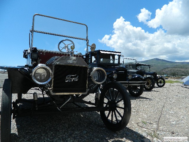 The Dunn's 1914 Model T touring car in the foreground