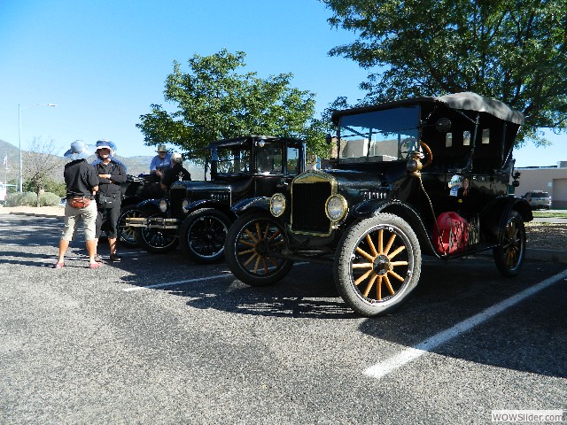 The O'Brien's 1916 touring car in the foreground