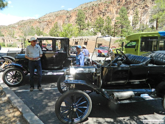 Our cars made it down the steep road!