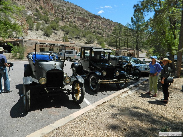 The Duncan's, Wing's, and Dunn's Model Ts at Bandelier