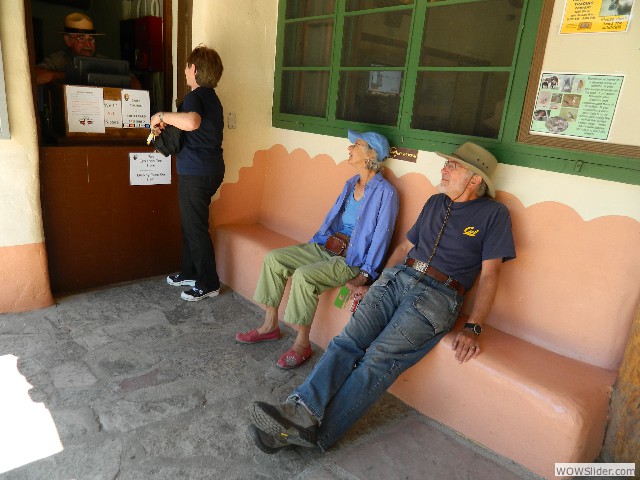 Paul and Marilyn resting while Hedy arranges admission