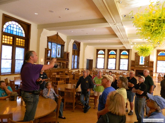 Matthew talking about the history of the building and the United World College