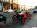 Larry and Lorna bringing their speedsters to the Plaza