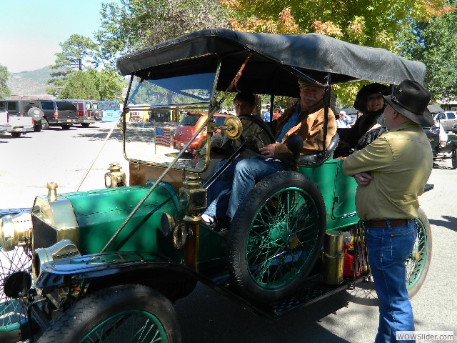 Larry, Cole, and Fran in Larry's 1912 Model T touring car