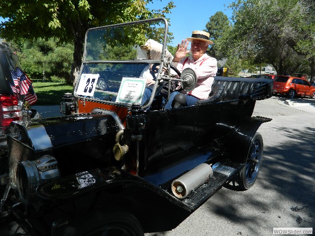 Skip and Hedy in their 1914 Model T touring car