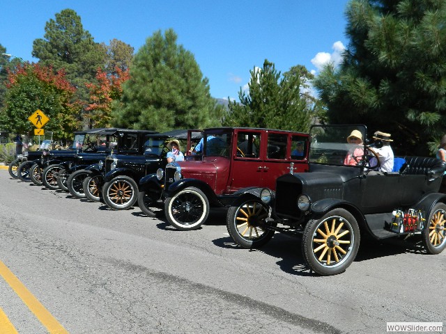 Tin Lizzies after the parade