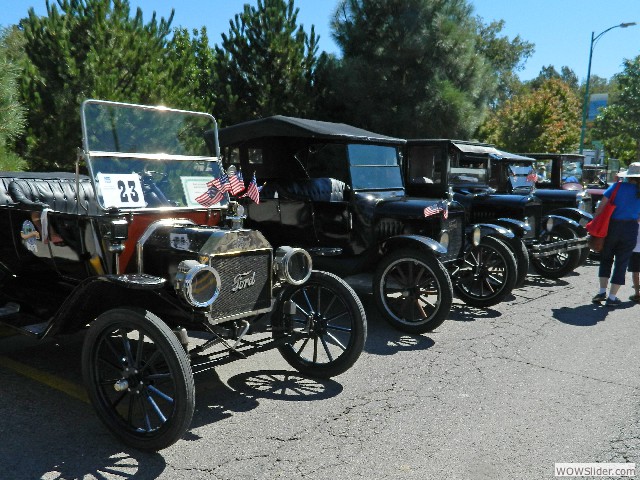 Model Ts on display