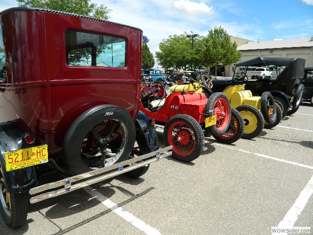 Rear view of the Model T's