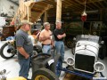 Larry showing his collection to Bob and Mark