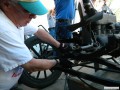 John removing the crank yoke 