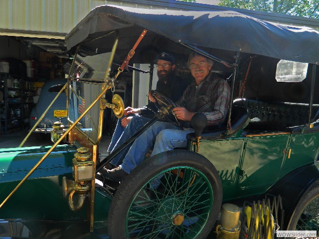 Larry giving Jeff a driving lession