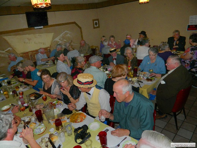 Skip Dunn (green shirt) with Larry and Lorna Azevedo next to him