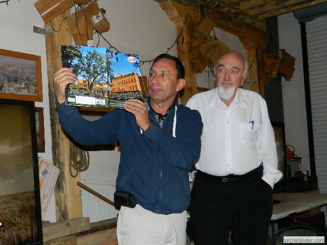 Orlando showing a copy of the KNEW program guide