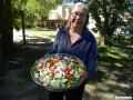 Susan with a salad