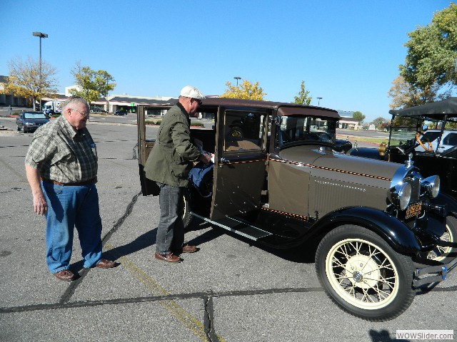 Tom Miles and Steve Suttle with Steve's 1928 Model A