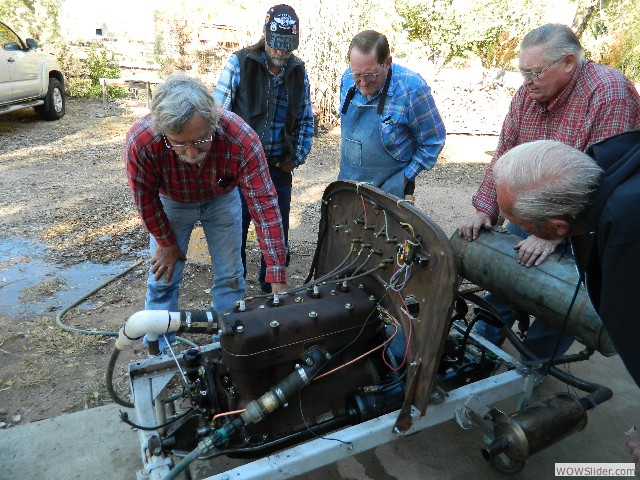 Listening to the newly rebuilt engine