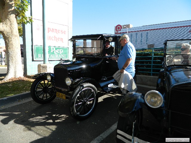 Bob talking to Steve about his sharp 1925 coupe