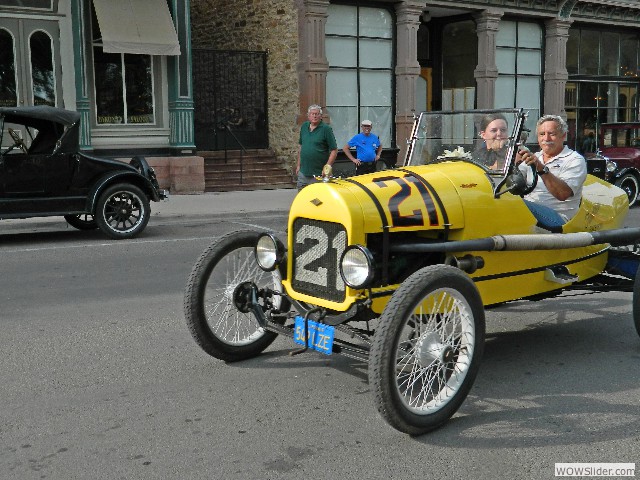 Larry returning from his spin around town