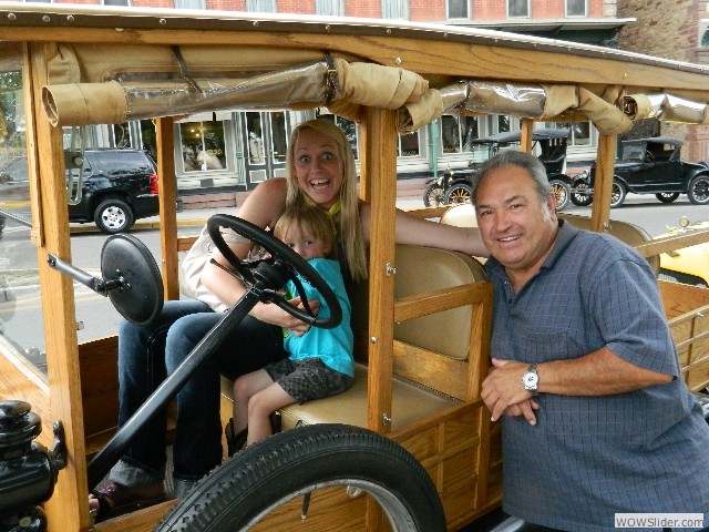 Rachael (our waitress at Charlie's Spic and Span Cafe') with her son and Stan