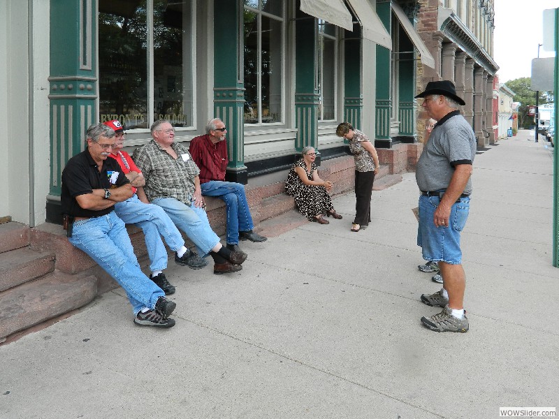 Relaxing in front of the Plaza Hotel