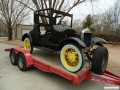 Bruce's 1926 coupe was trailered in to continue work on its reassembly.