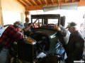 Larry, Vernon, Bruce, and Ken working on Bruce's 1926 coupe.