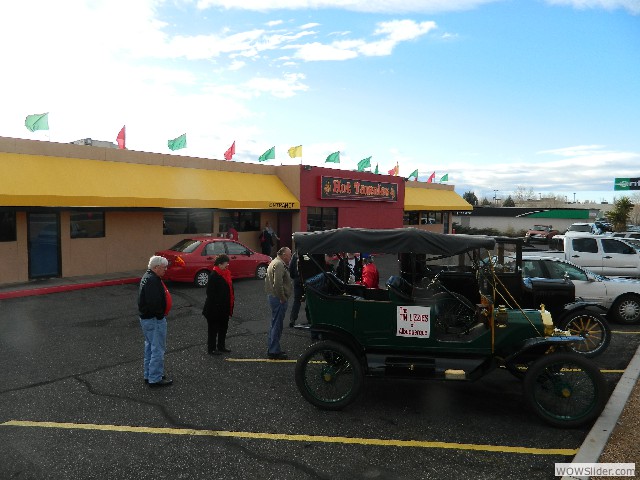 Waiting for Hot Tamales to open.