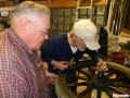 Tom and Paul working on Paul's wheel